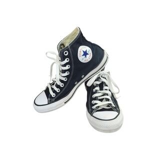 Converse Chuck Taylor All Star High Top Black Canvas Sneakers Mens 6.5 W 8.5